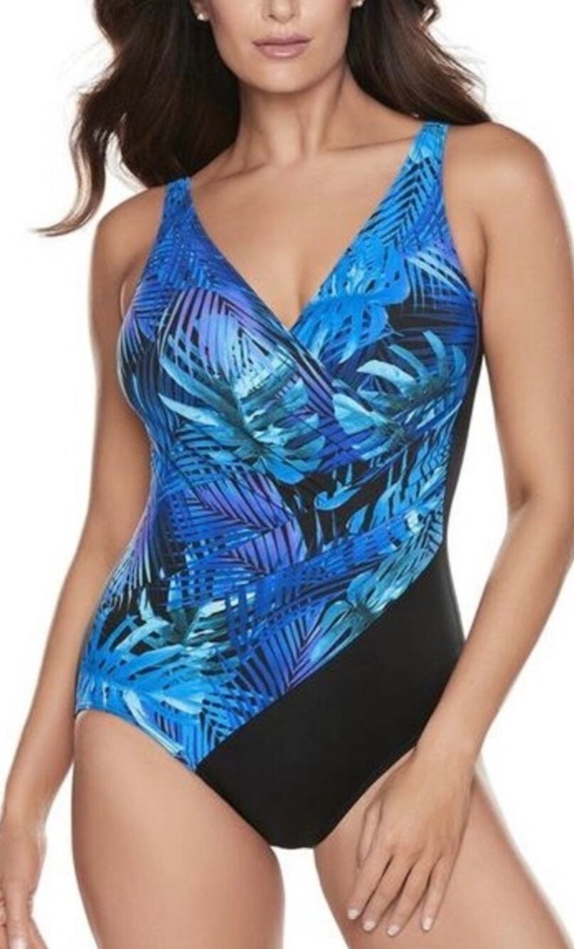 Miraclesuit Royal Palms Oceanus One Piece Swim Suit 10 NWOT